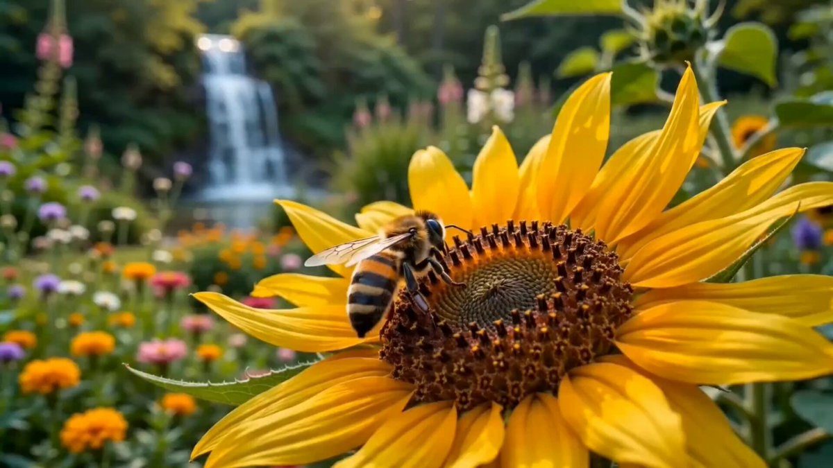 Cinematic Honeybee Nectar Collection — example output