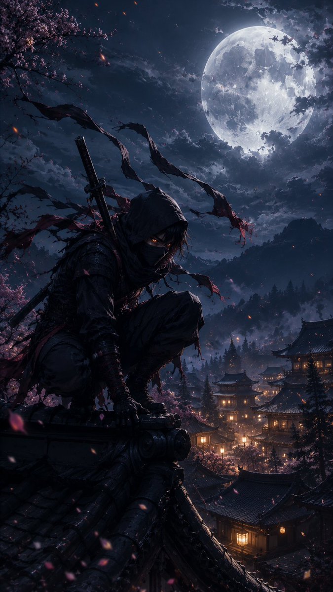 Cinematic Ninja Anime Wallpaper — example output