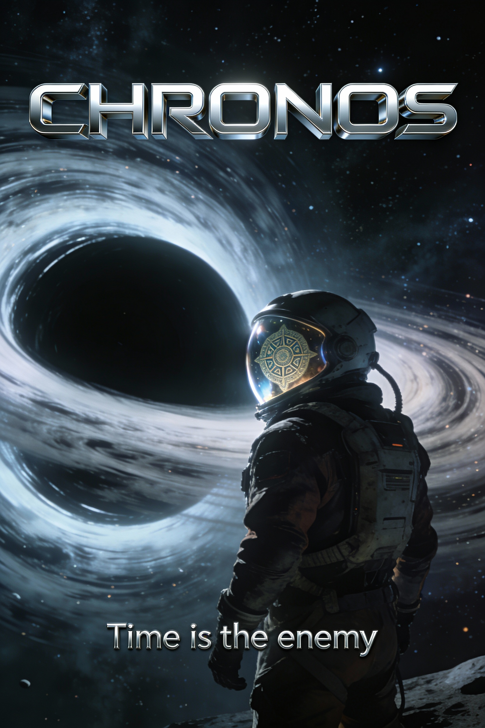 Cinematic Sci-Fi Movie Poster "CHRONOS" — example output