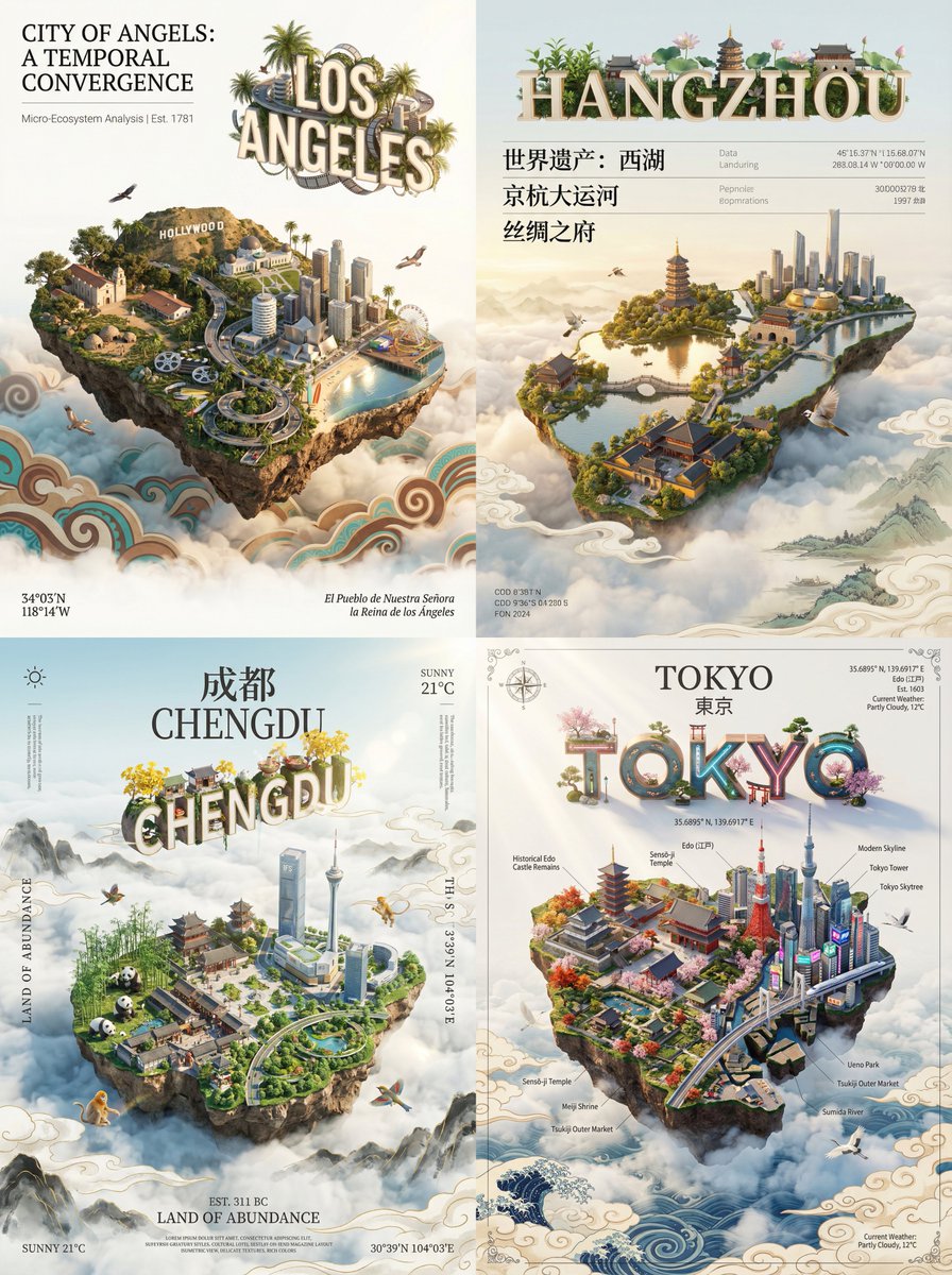 City Poster Digital Art Prompt — example output