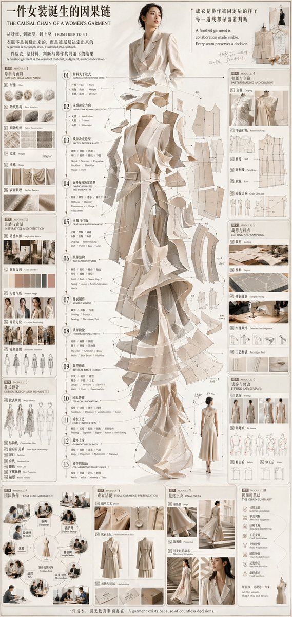 Couture Garment Process Infographic — example output