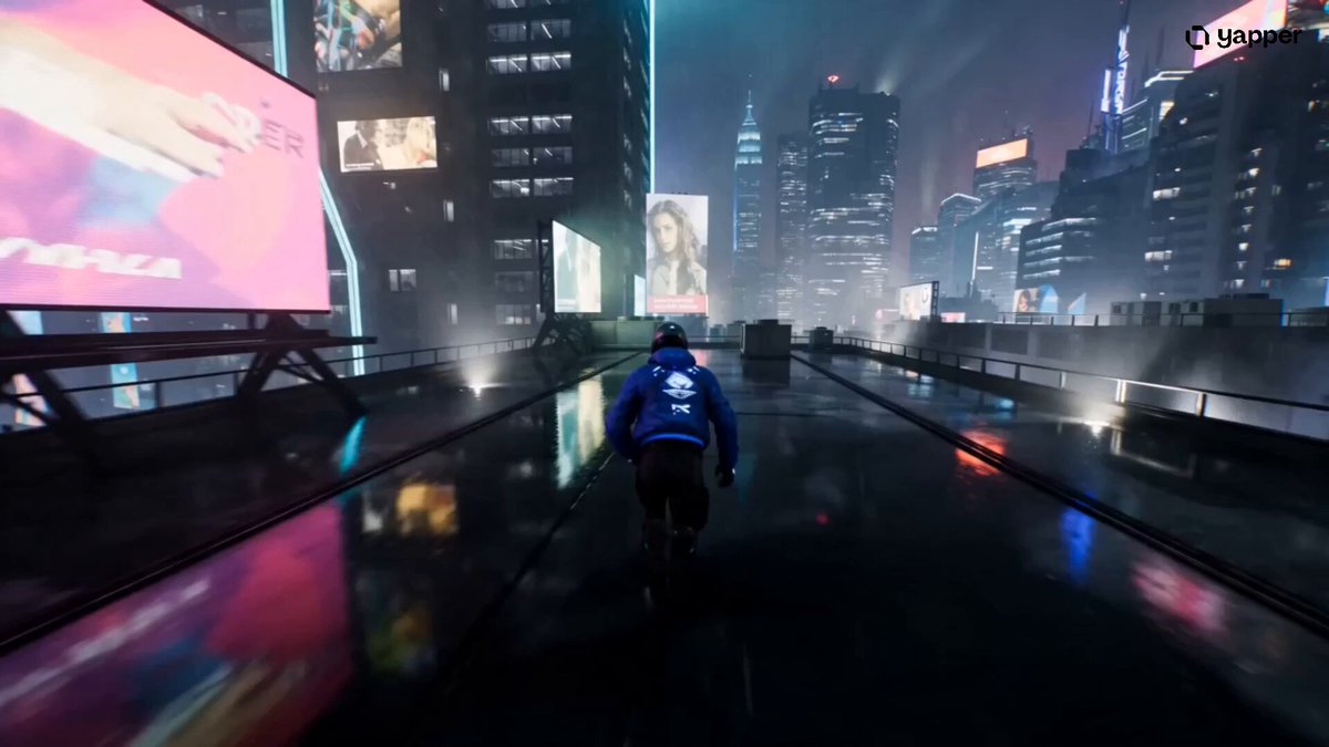 Cyberpunk Rooftop Chase Cinematic Prompt — example output