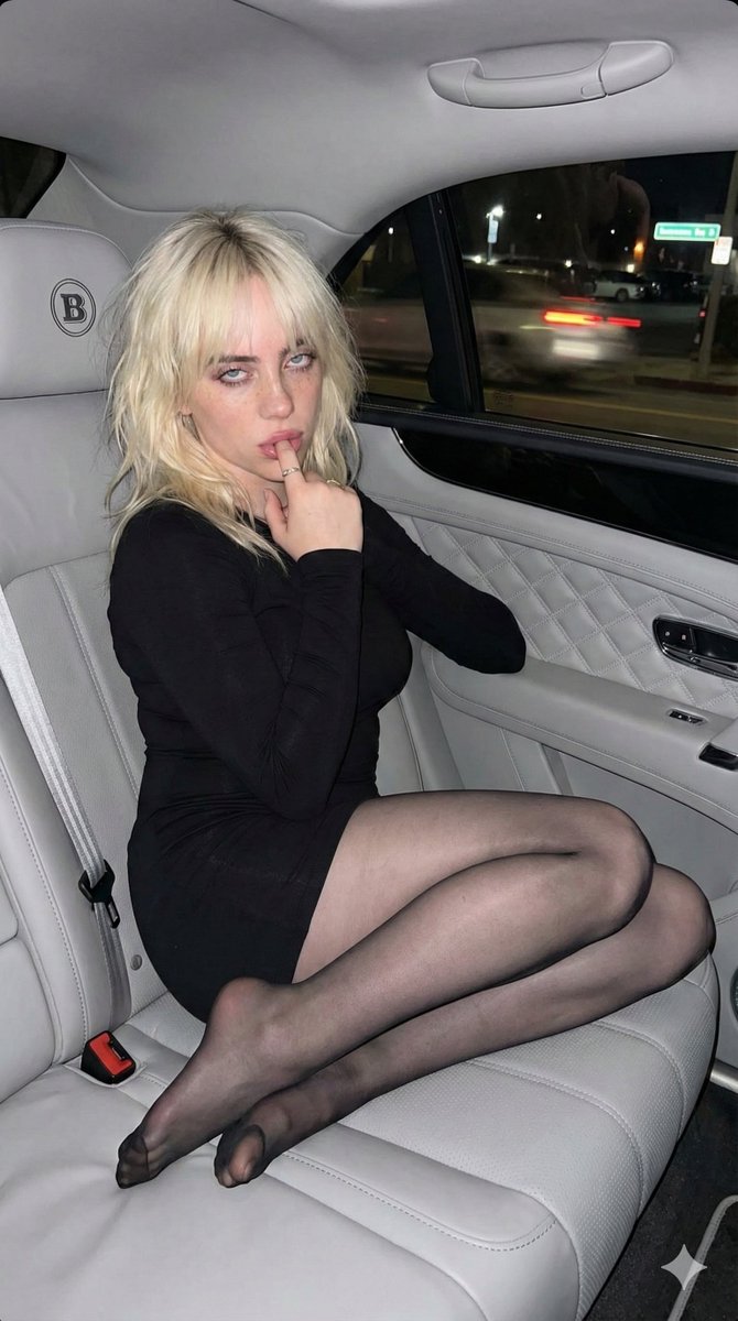 Direct Flash Portrait of Woman in Luxury Car Prompt — example output