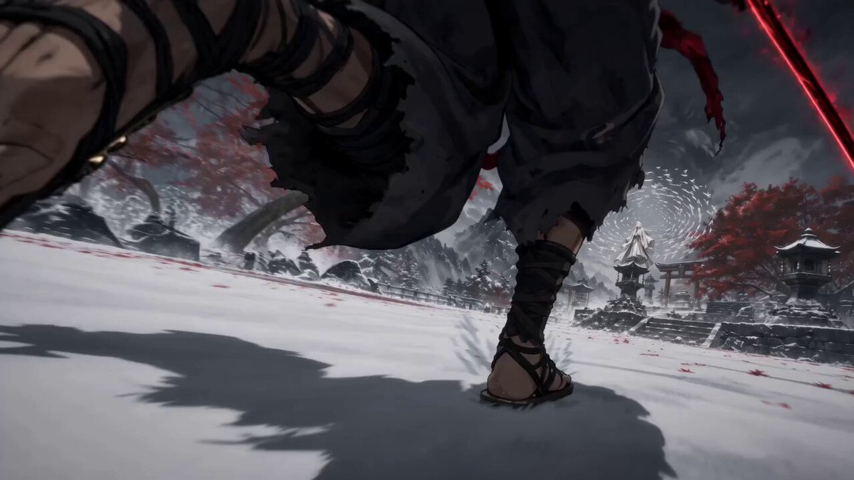 Edo Period Dark Fantasy Anime Battle — example output