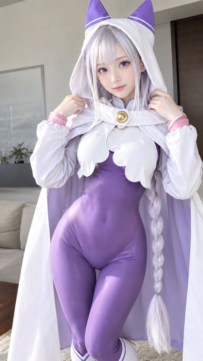 Photoreal Emilia Cosplay Portrait — example output