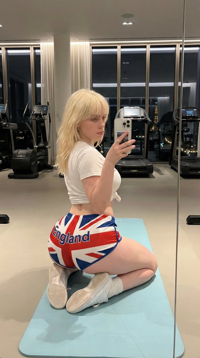 Exaggerated Physique Gym Mirror Selfie Prompt (Spain Theme) — example output