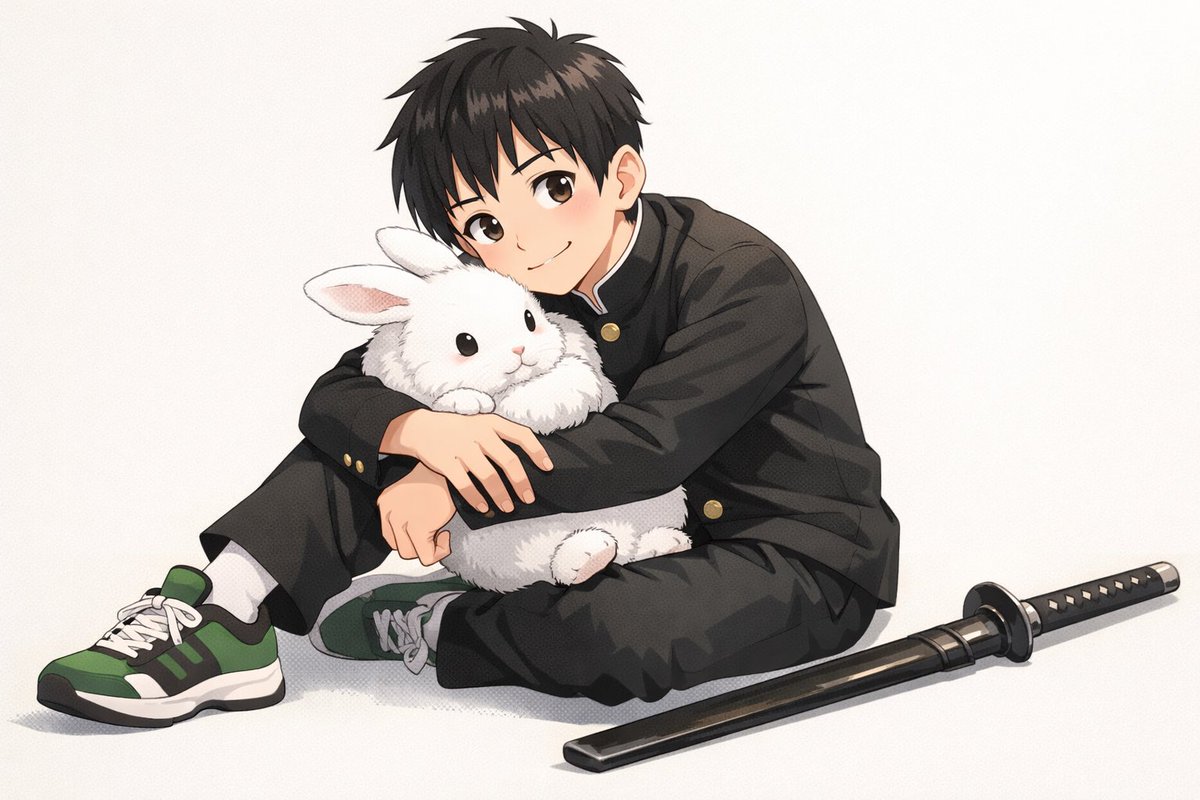 Exorcist with Fluffy Rabbit Ears and Apprentice Rabbit… — example output