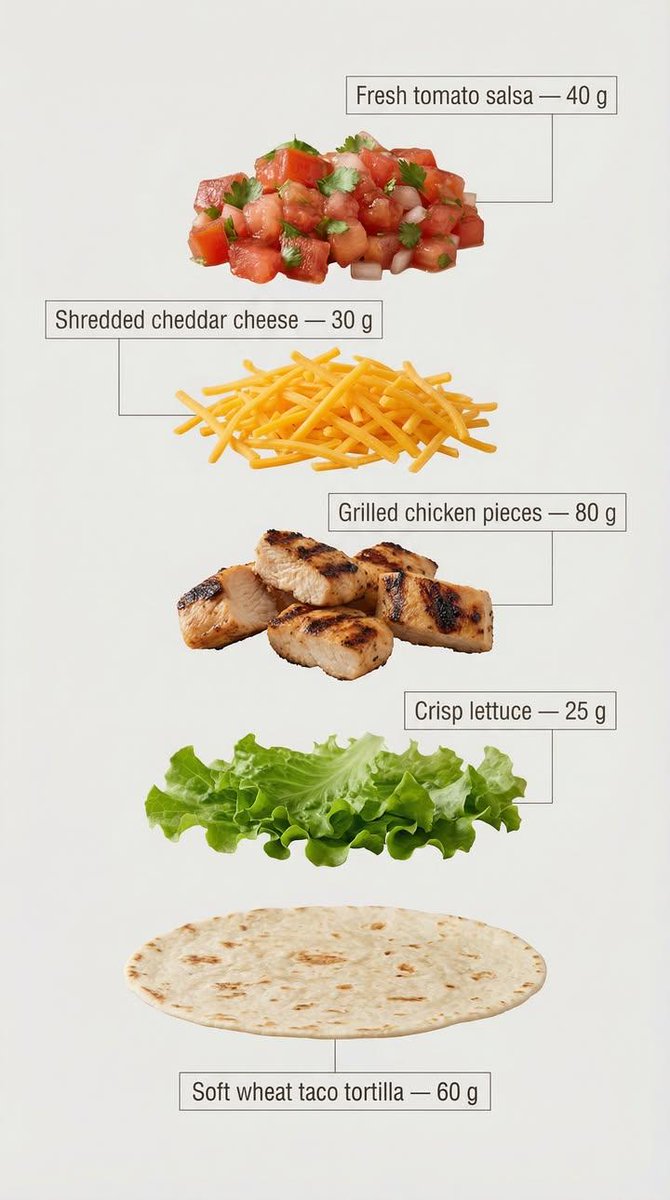 Exploded View Taco Infographic for Commercial Use — example output