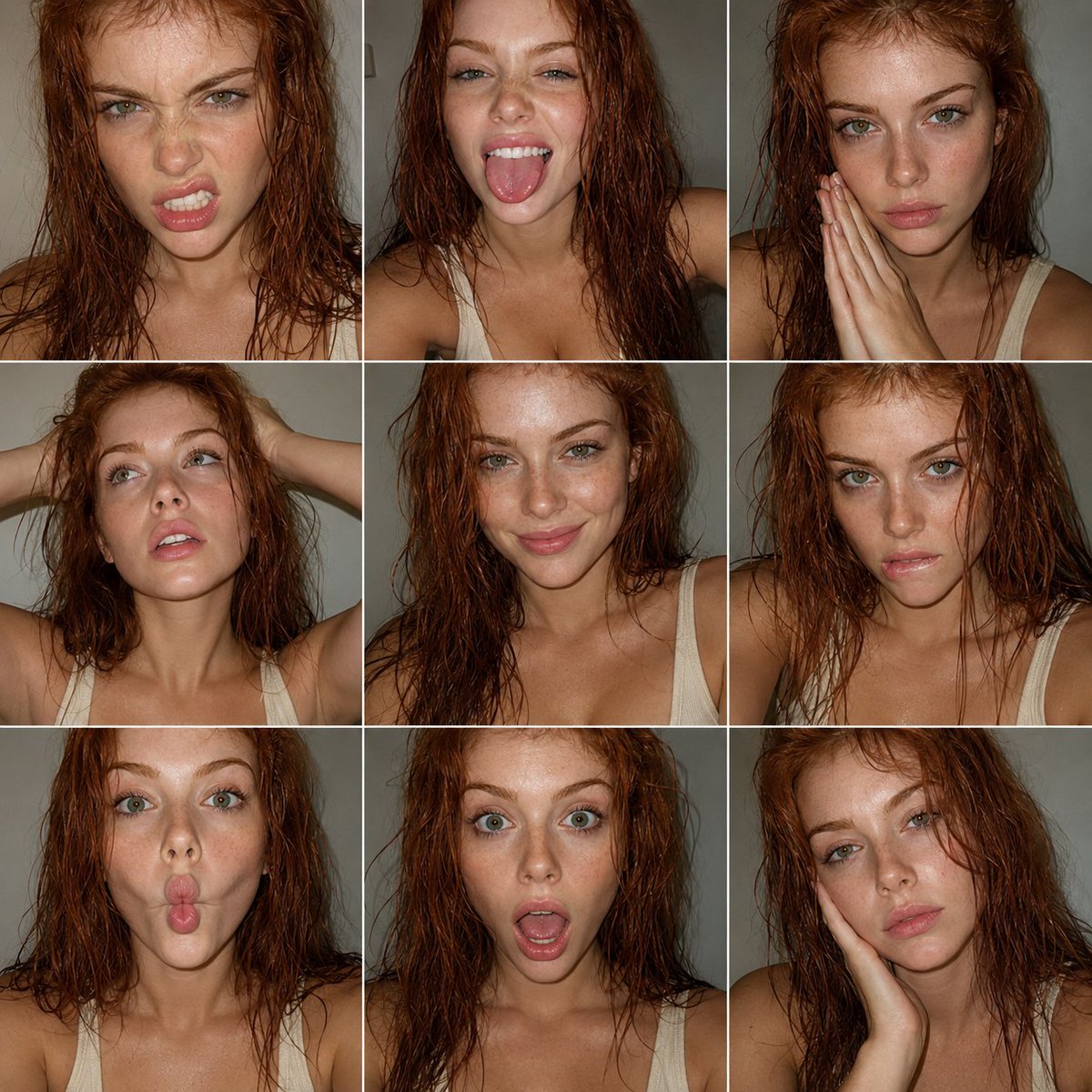FACS Expression Portrait Matrix — example output