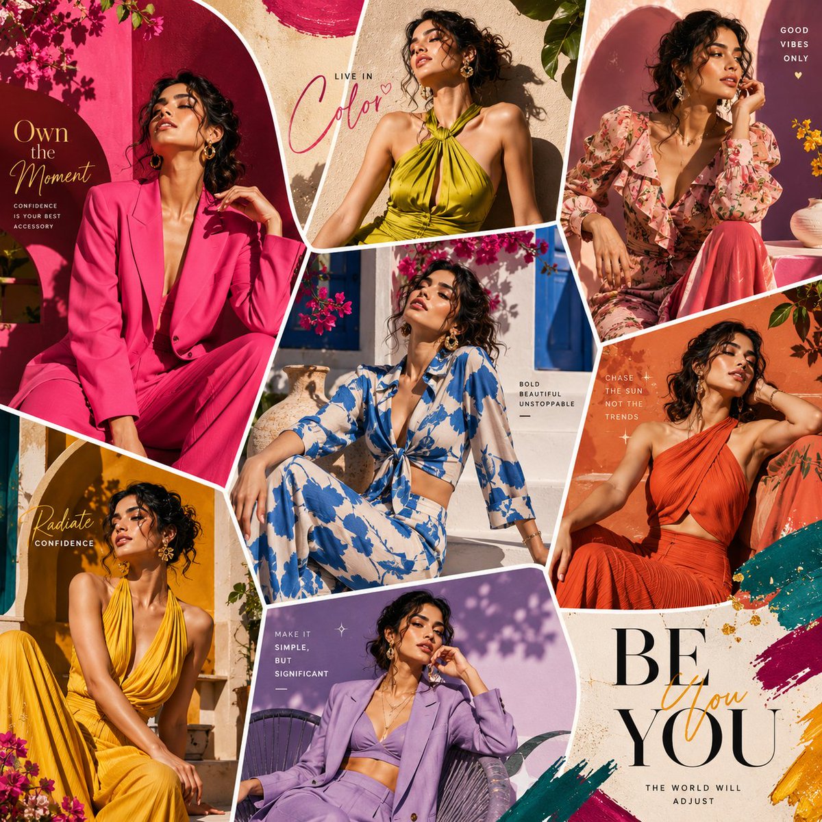 Luxury Fashion Editorial Collage — example output