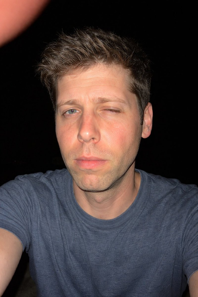 Flash-Fired Selfie of Sam Altman — example output