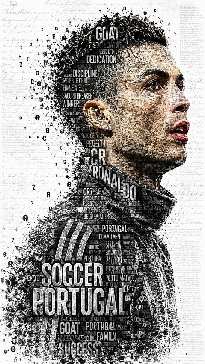 Football Legend Typographic Artwork — example output