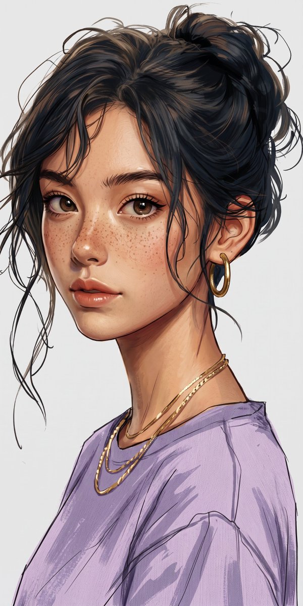 Sketch-Style Portrait Illustration — example output