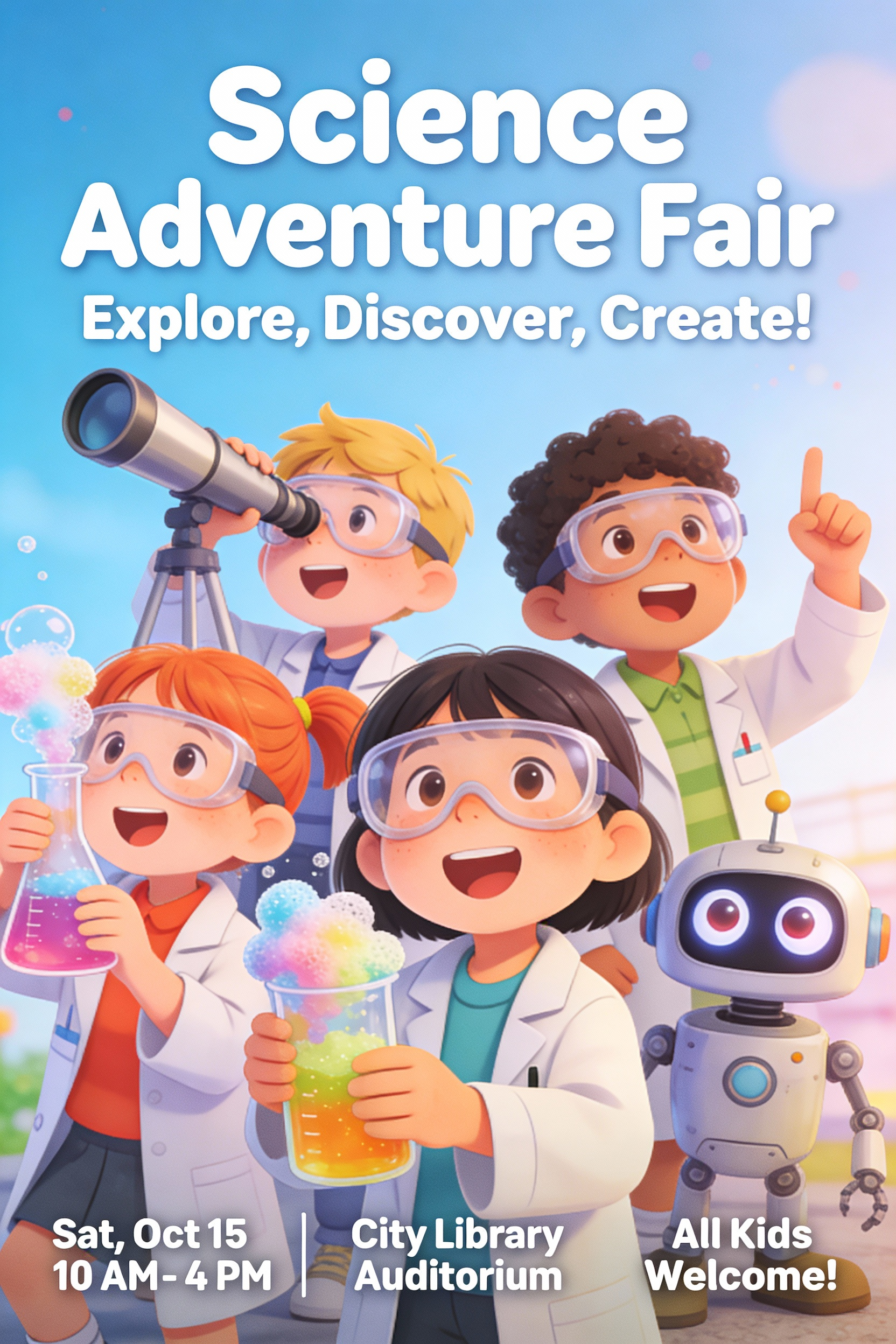 Fun Educational Children's Science Fair Poster — example output