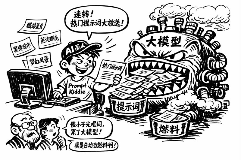 Generating a Satirical Cartoon in Hua Junwu Style — example output
