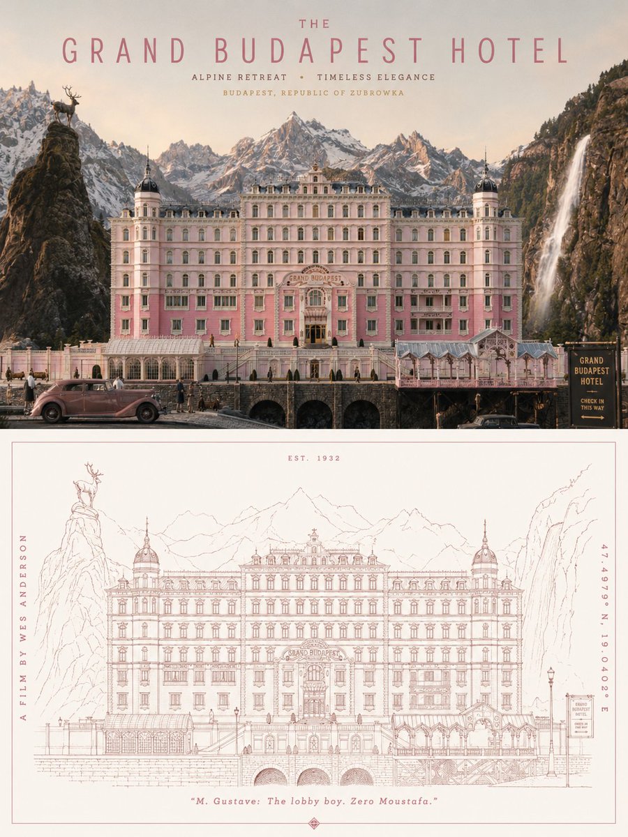 Geometric Line Art Architecture Poster — example output