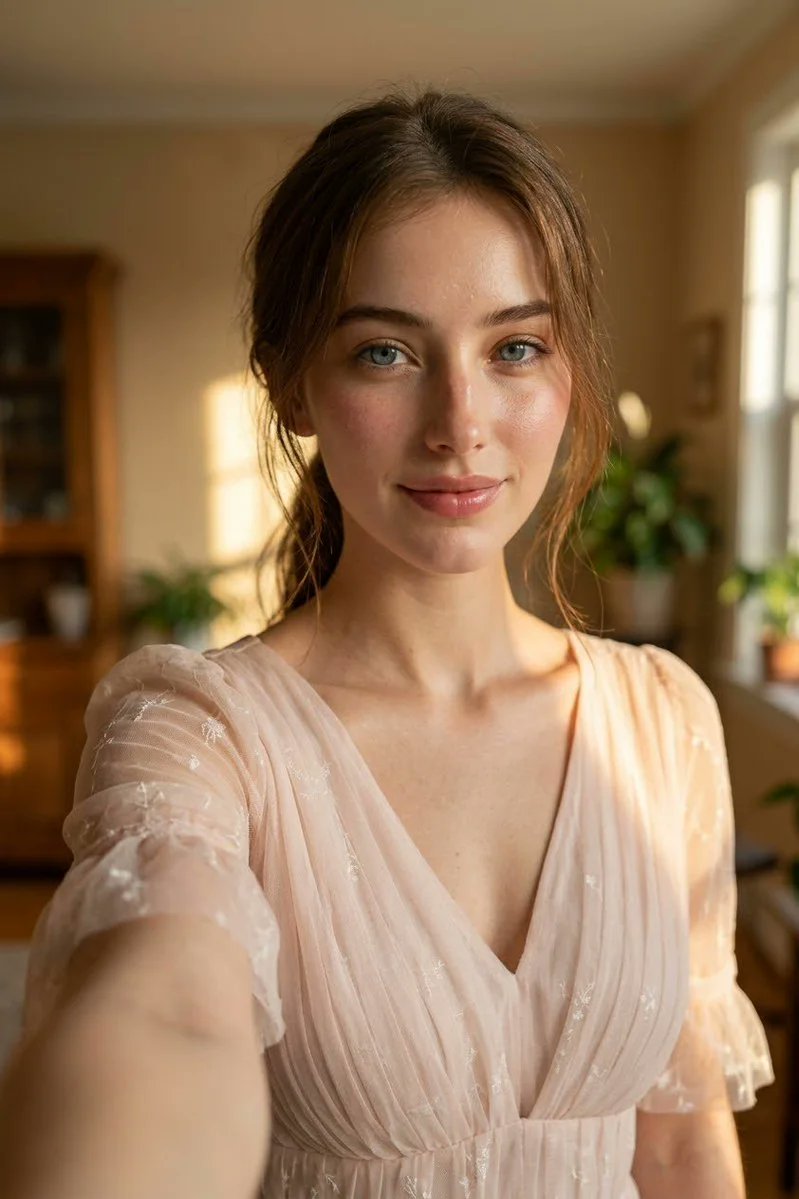 Golden Hour DSLR Selfie Portrait — example output