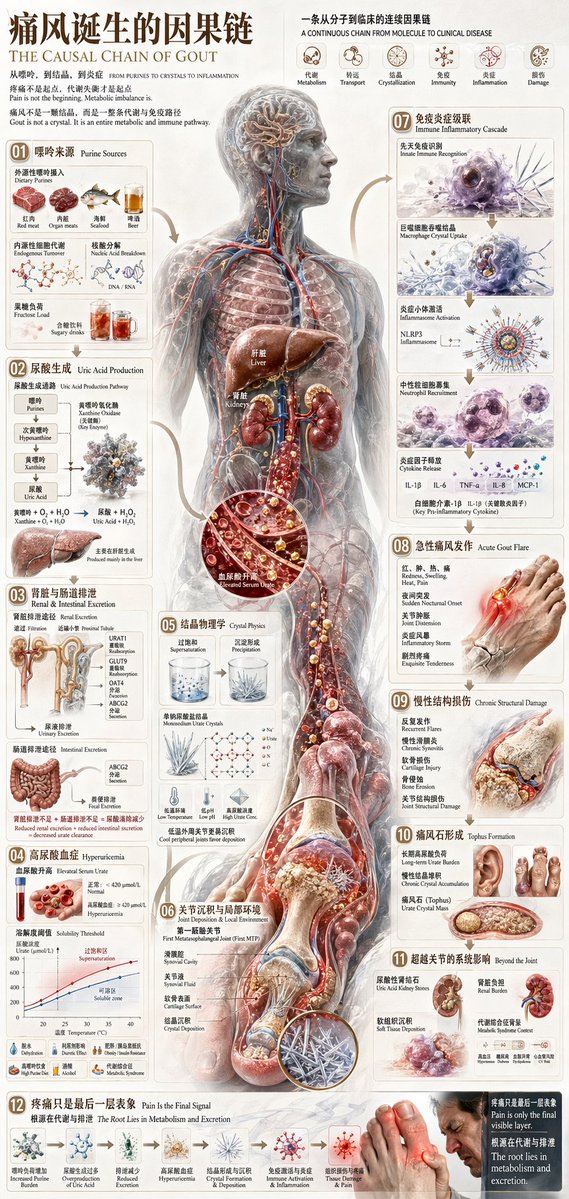 Chinese Medical Gout Infographic Poster — example output