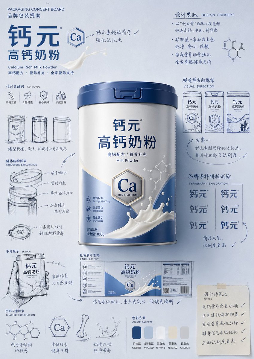 Packaging Design Proposal Board Prompt — example output