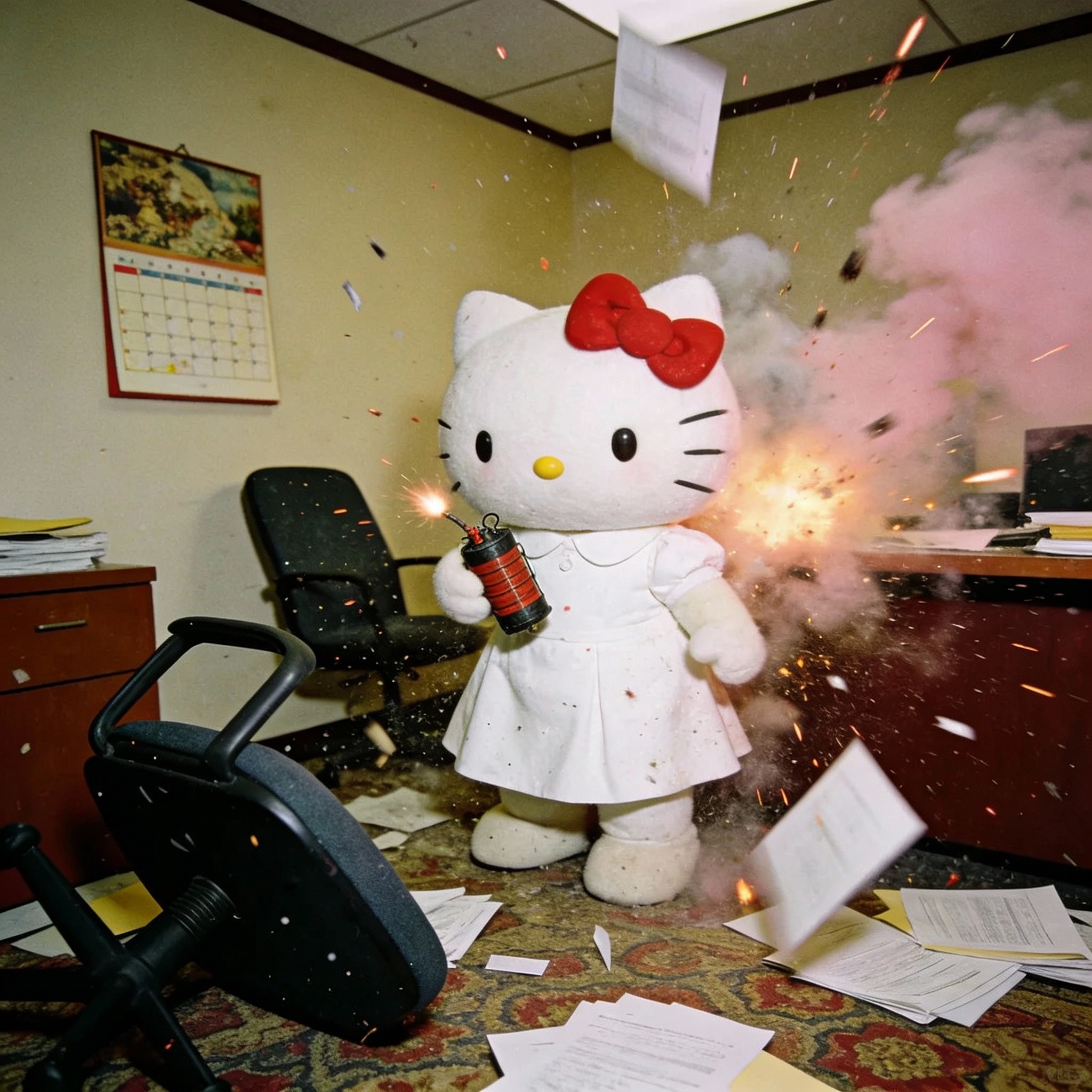 Hello Kitty Office Chaos — example output