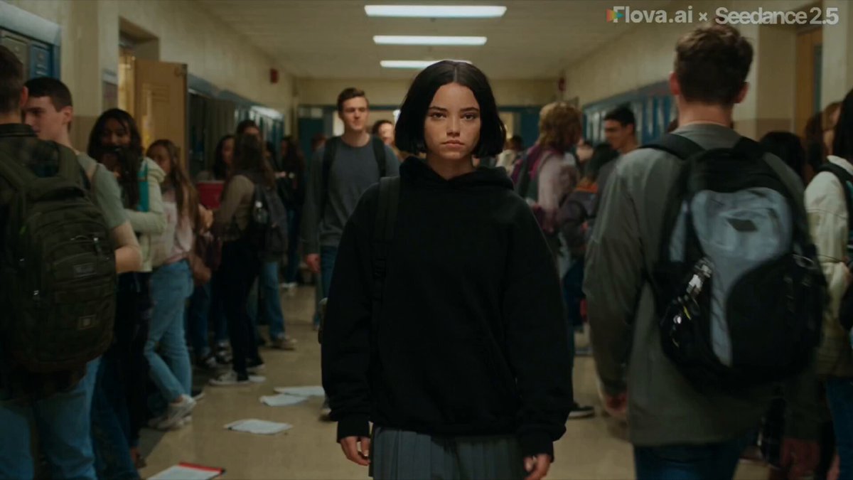 High School Superhero Action Sequence — example output