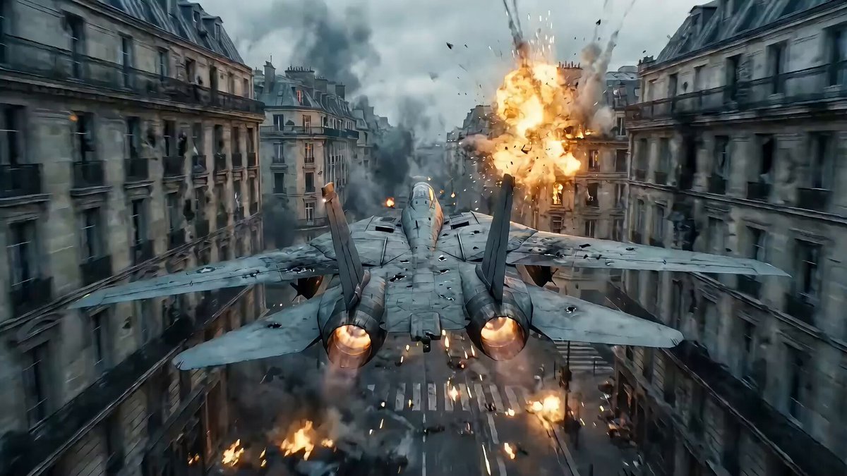 Hollywood Blockbuster Transformer Scene Prompt (Paris to… — example output