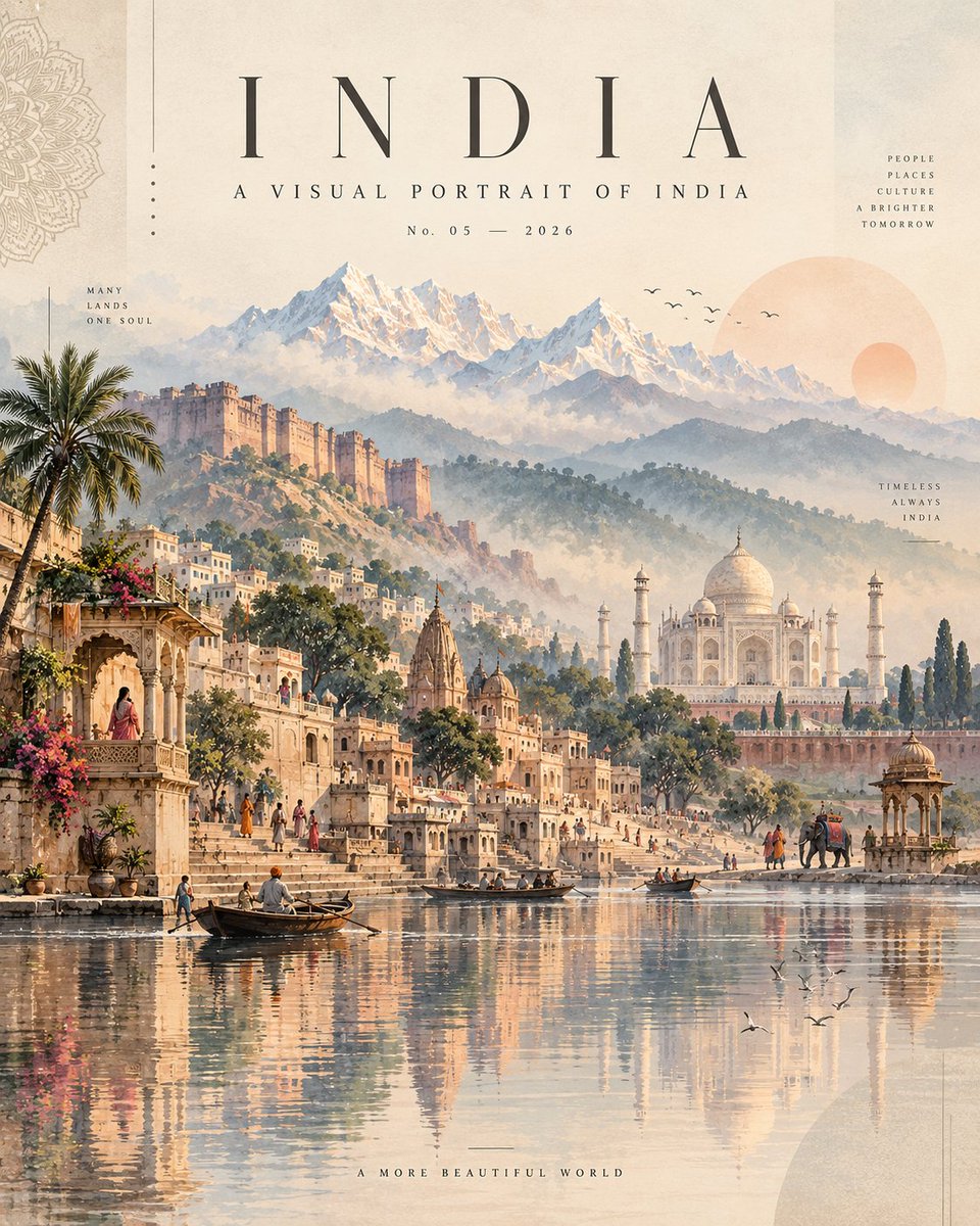 Elegant India Travel Poster — example output