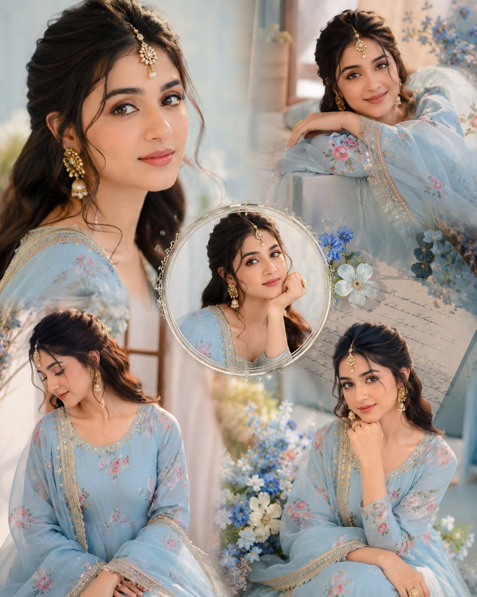 Indian Anarkali Fashion Collage — example output