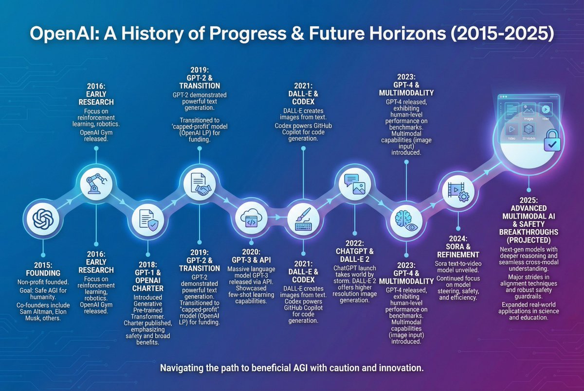 Infographic of OpenAI's History — example output