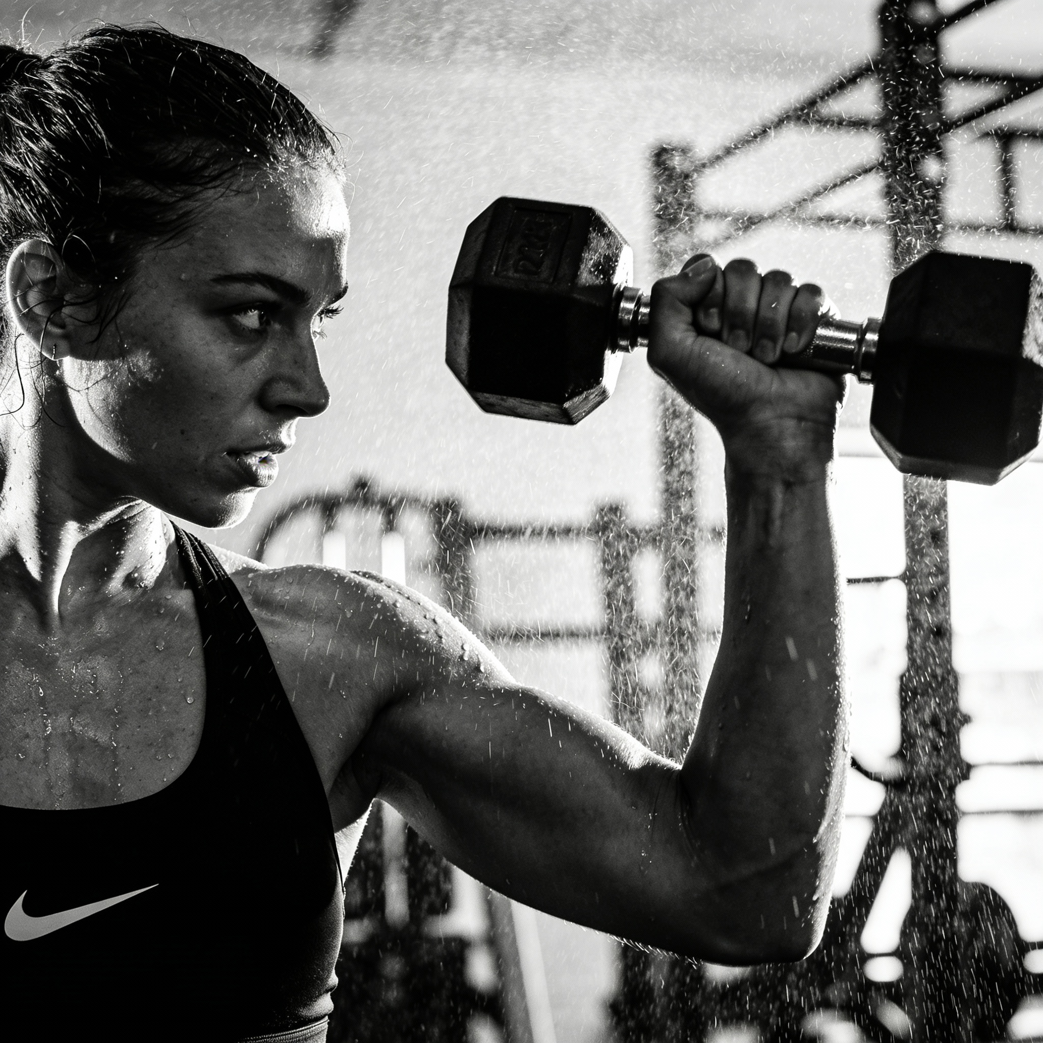 Intense Workout Monochrome — example output
