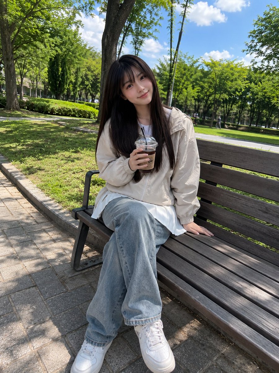 Japanese Girl Park Snapshot โ example output