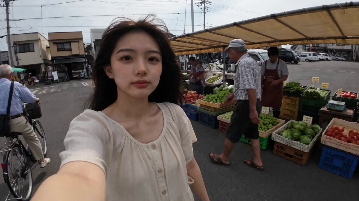 Japanese Harbor Town Smartphone Vlog — example output