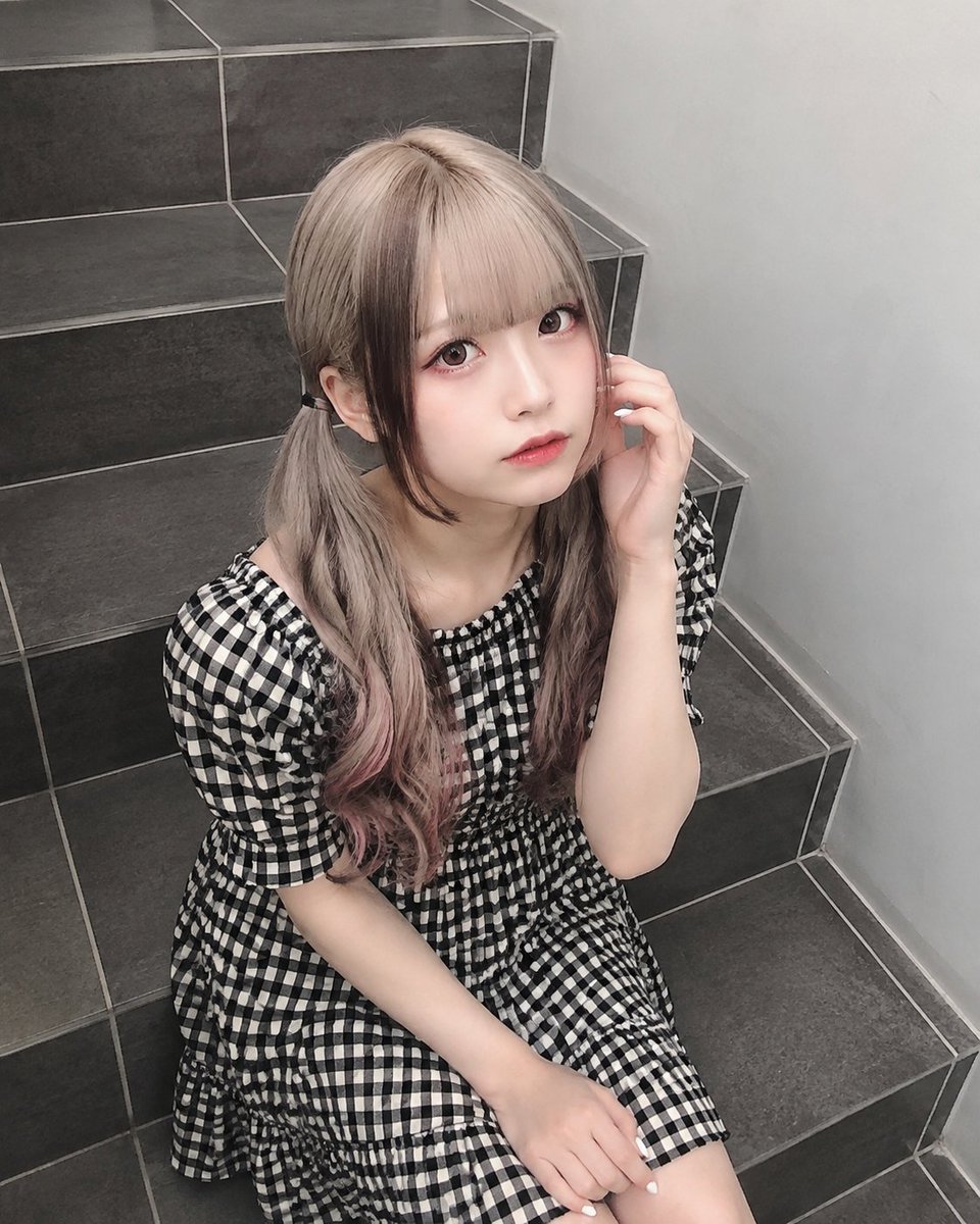 Jirai-Kei Girl on Tiled Stairs — example output
