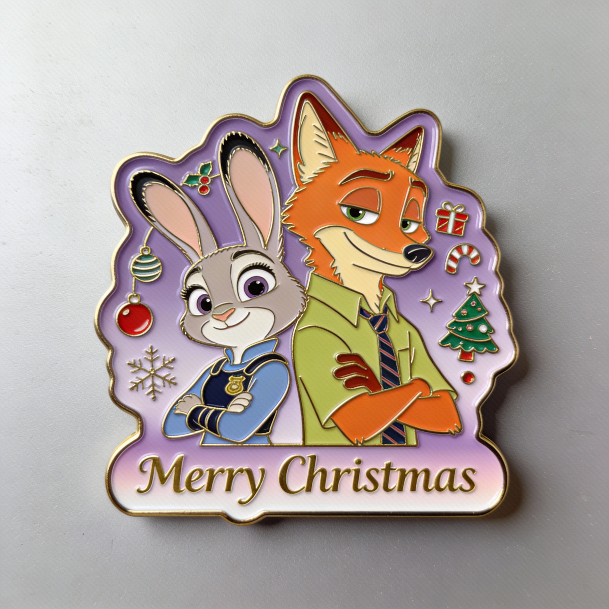 Judy and Nick Irregular Fridge Magnet Design — example output