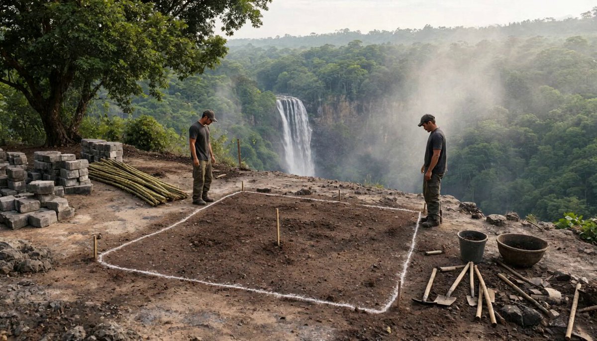 Jungle Pool Build ASMR Timelapse — example output