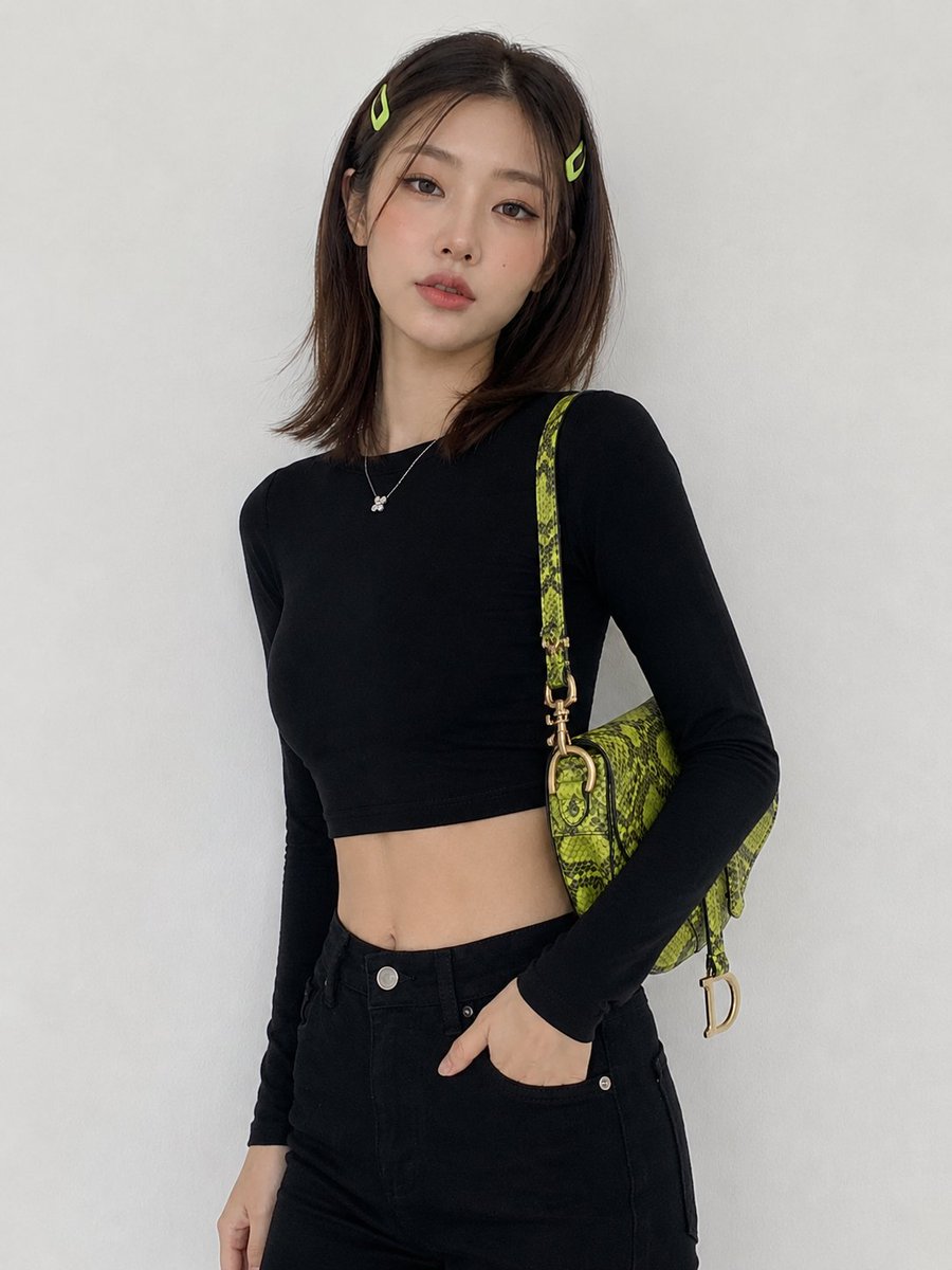 Korean Fashion Model Studio Portrait — example output