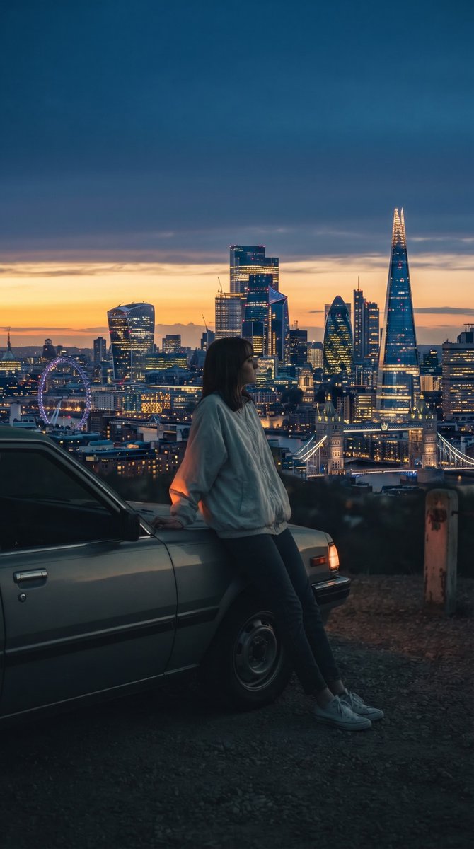 London Skyline Background Edit — example output