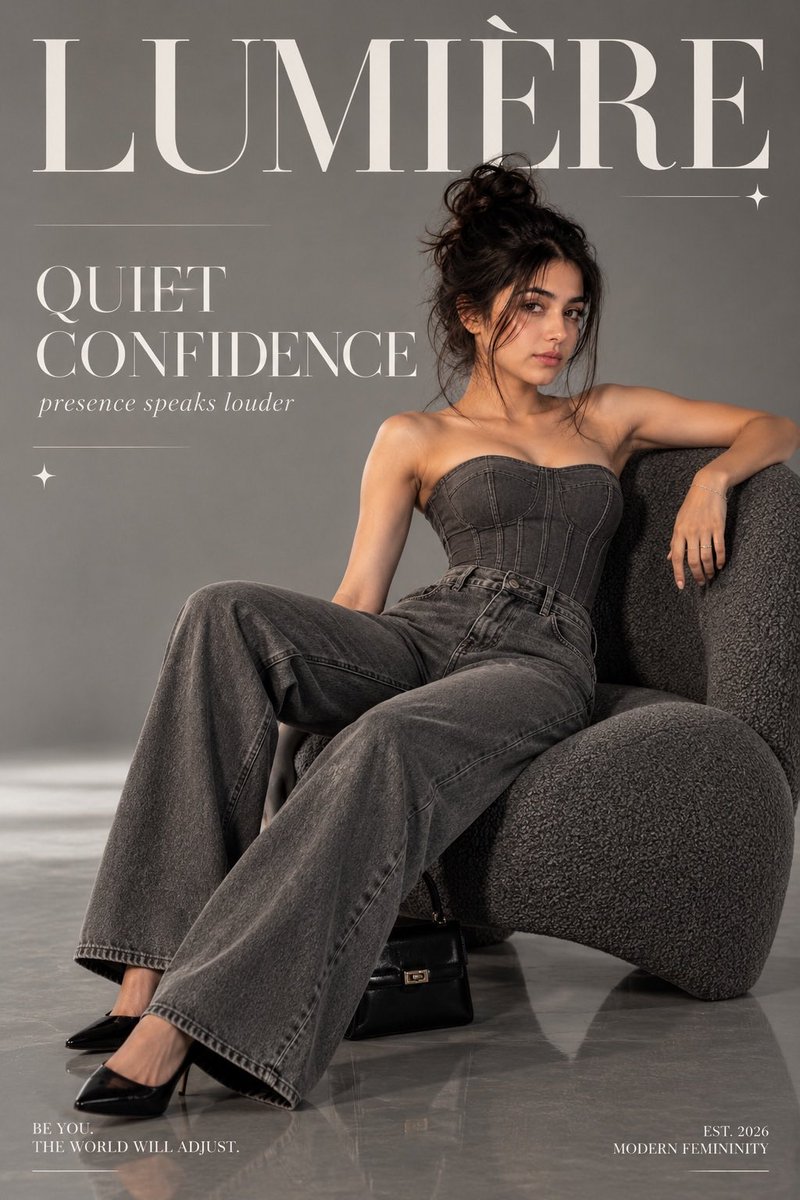 Luxury Fashion Editorial Magazine Poster — example output