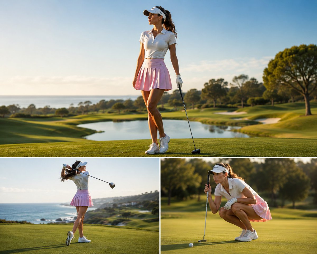 Luxury Golf Sports Editorial Collage — example output