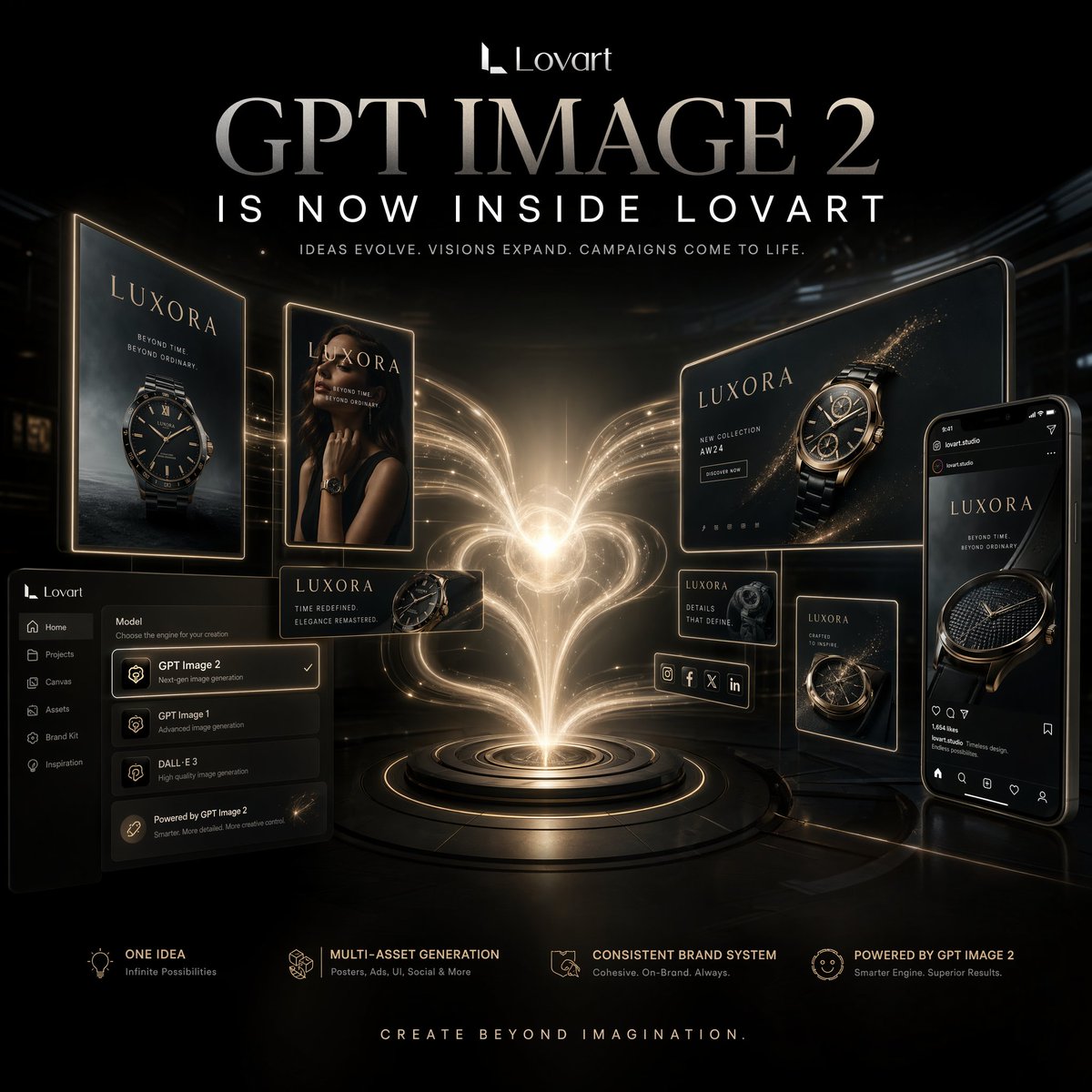 Luxury AI Campaign Launch Poster — example output