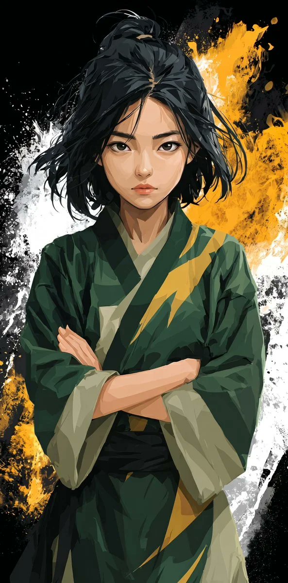 Stylized Martial Arts Anime Girl — example output