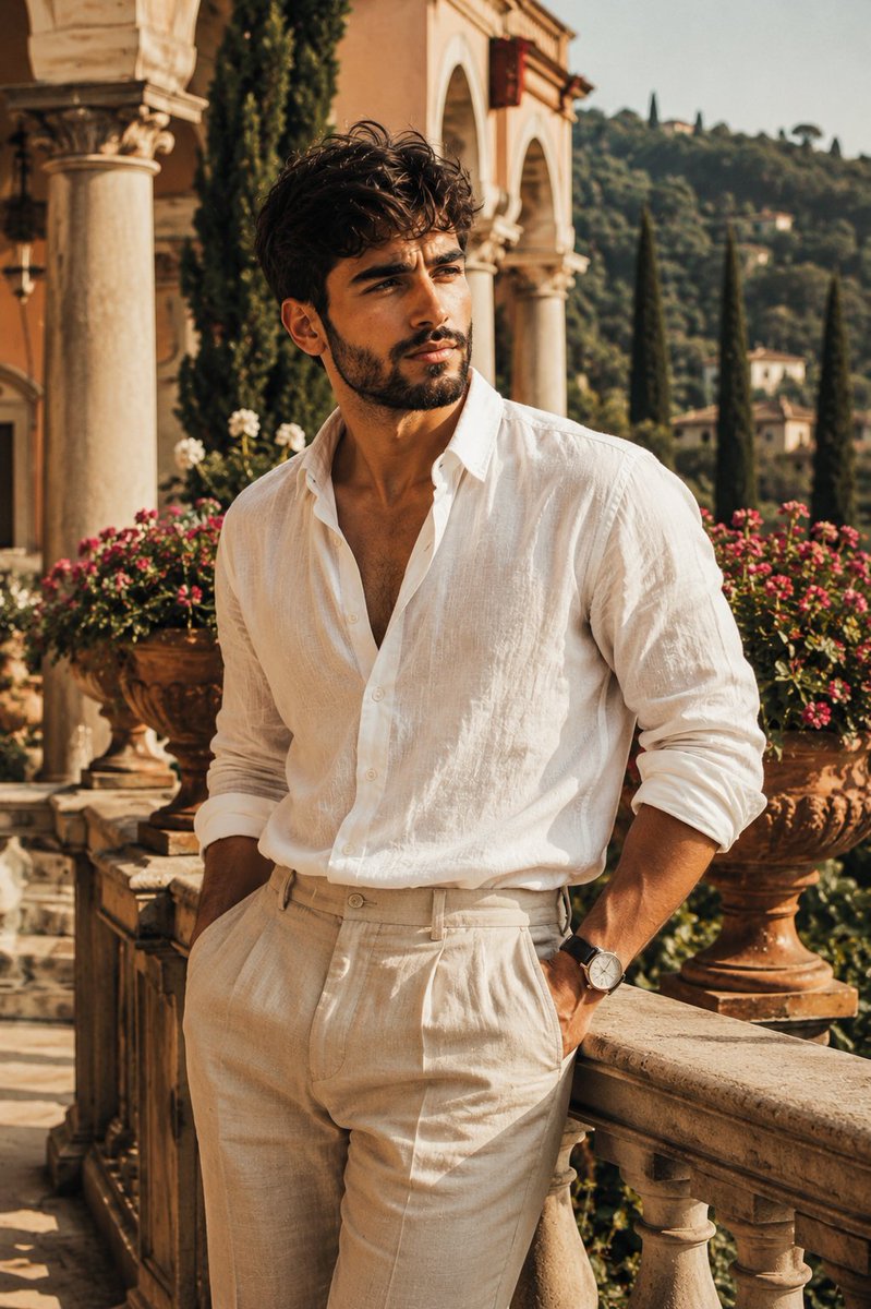 Italian Villa Terrace Portrait — example output