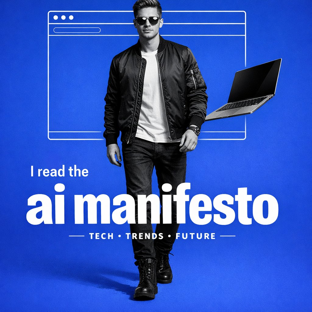 Modern Tech-Influencer Poster Design — example output