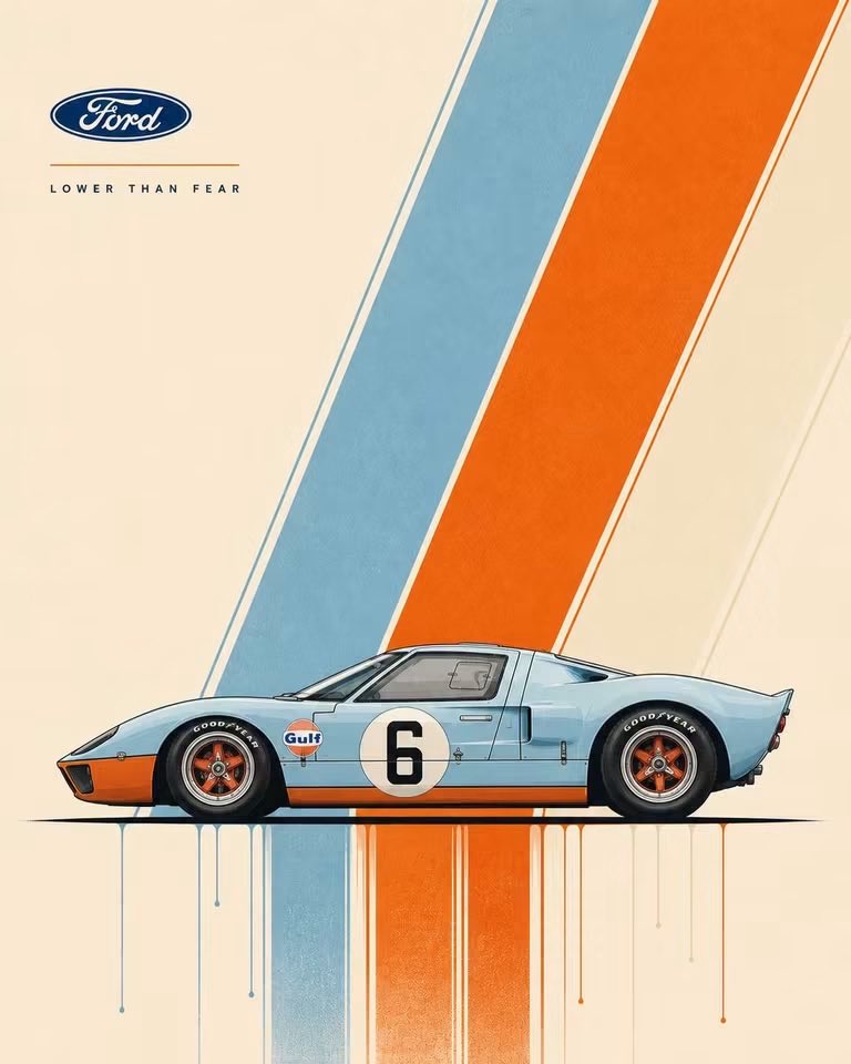 Modernist Automotive Poster Design — example output