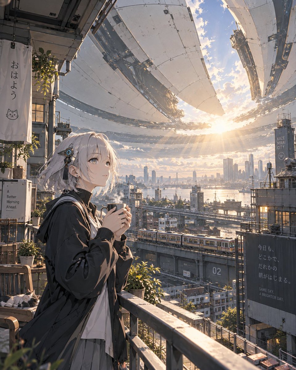 Morning Aperture Anime City — example output