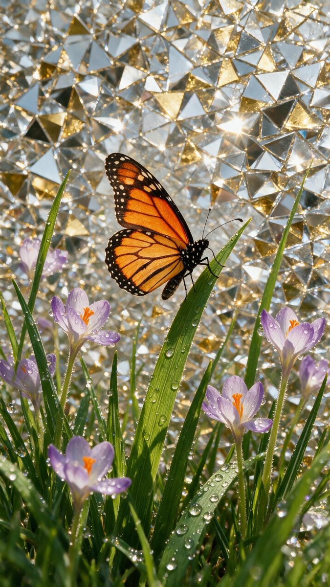 Mosaic Butterfly and Geometric Coffee Art — example output