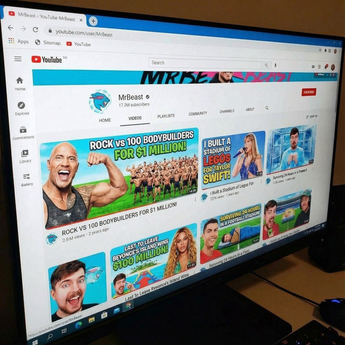 MrBeast-style YouTube channel redesign — example output