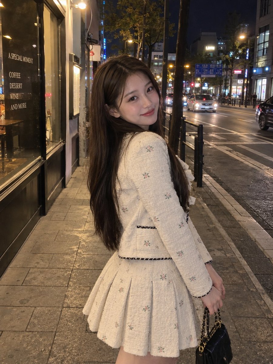 Nighttime Urban Street Portrait — example output