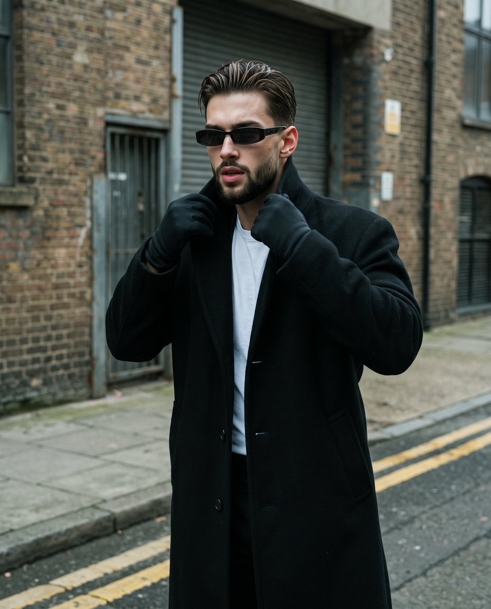 90s Streetwear Editorial Portrait — example output
