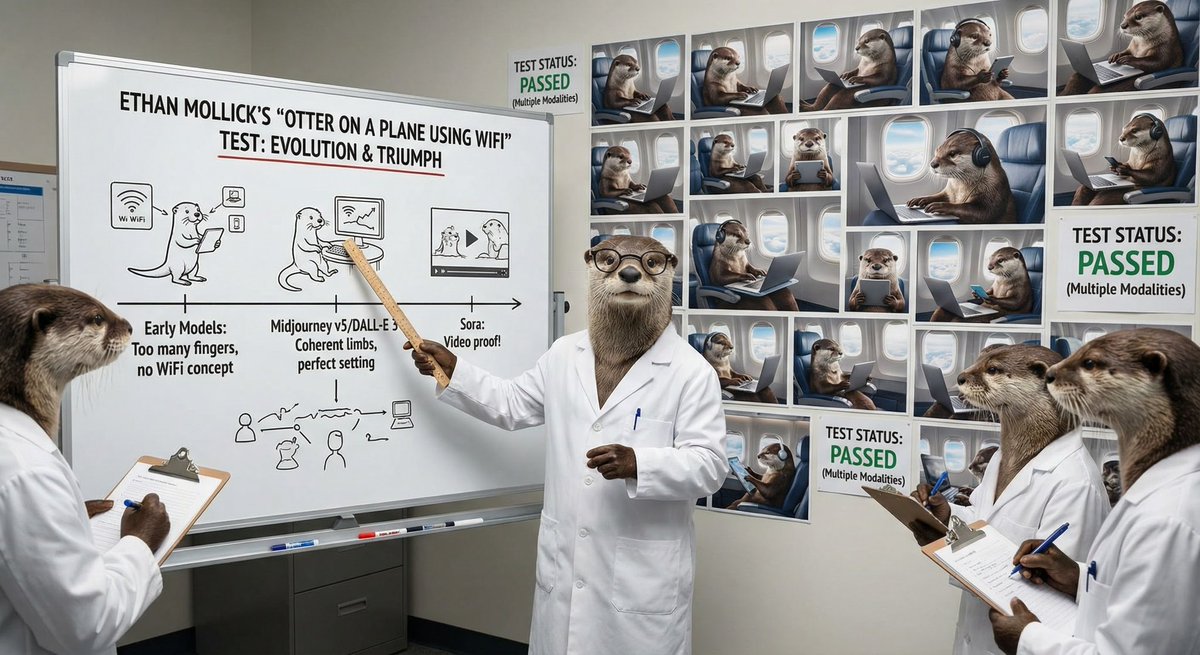 Otter scientists explaining the WiFi plane test — example output
